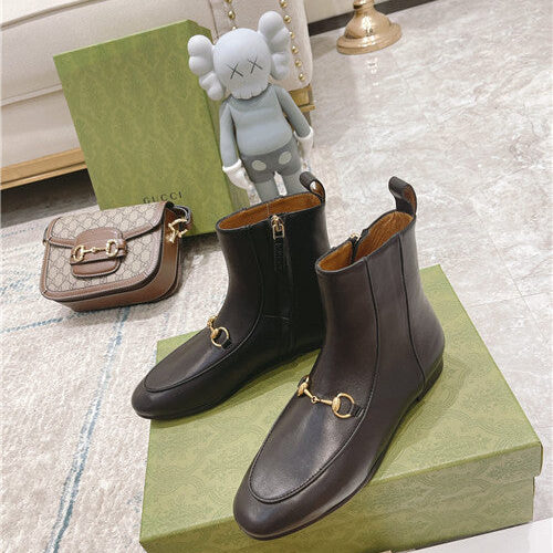 High Quality Luxury Gucci Horsebit Short Boots – Style 10963 product detail