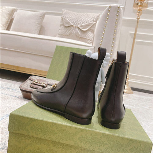 High Quality Luxury Gucci Horsebit Short Boots – Style 10963 product detail