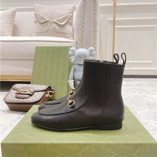 High Quality Luxury Gucci Horsebit Short Boots – Style 10963 product detail