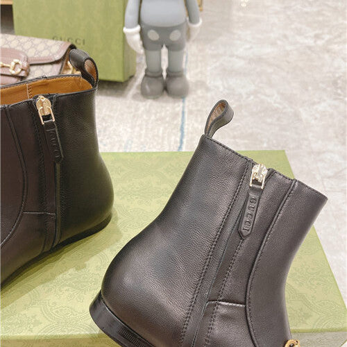 High Quality Luxury Gucci Horsebit Short Boots – Style 10963 product detail