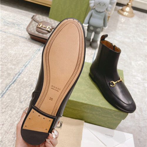 High Quality Luxury Gucci Horsebit Short Boots – Style 10963 product detail