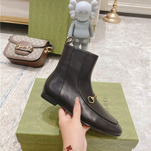 High Quality Luxury Gucci Horsebit Short Boots – Style 10963 product detail