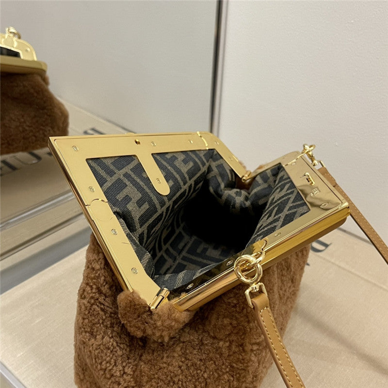 High Quality Luxury Fendi Lamb Wool First Bag – Style 32532 product detail