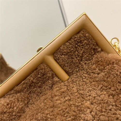 High Quality Luxury Fendi Lamb Wool First Bag – Style 32532 product detail