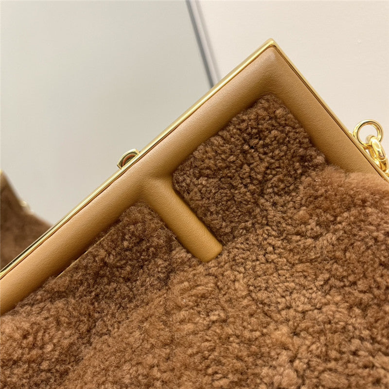 High Quality Luxury Fendi Lamb Wool First Bag – Style 32532 product detail