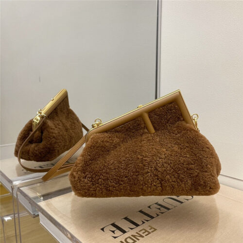 High Quality Luxury Fendi Lamb Wool First Bag – Style 32532