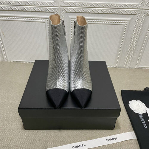 High Quality Luxury Chanel High-Heeled Ankle Boots – Style 07270 alternate view