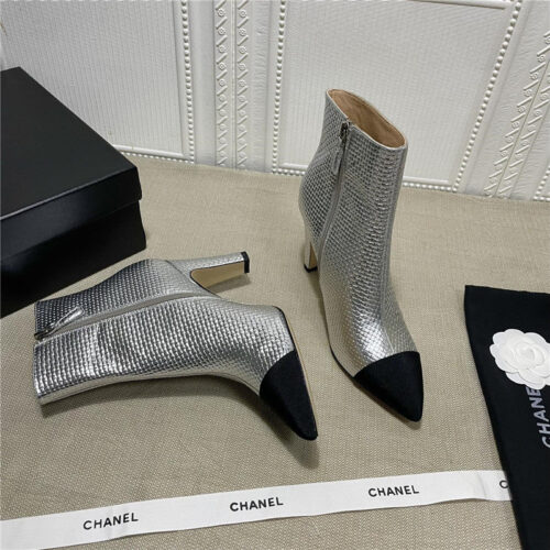 High Quality Luxury Chanel High-Heeled Ankle Boots – Style 07270 product detail