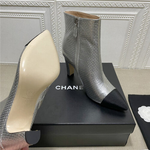 High Quality Luxury Chanel High-Heeled Ankle Boots – Style 07270 product detail
