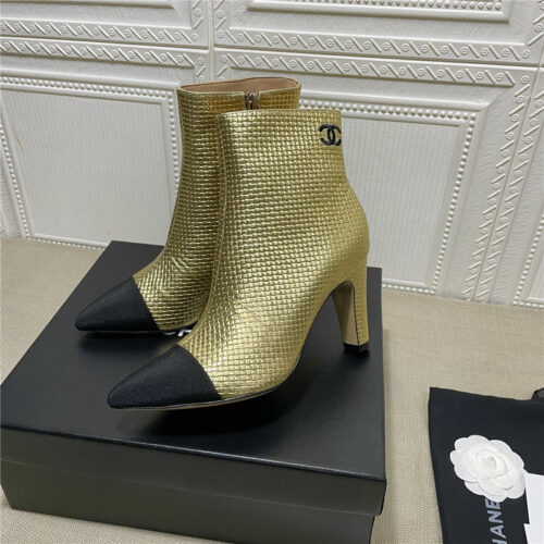 High Quality Luxury Chanel High-Heeled Ankle Boots – Style 14054