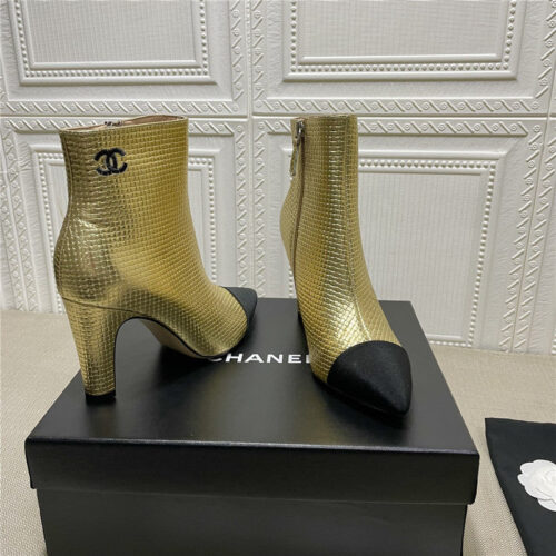 High Quality Luxury Chanel High-Heeled Ankle Boots – Style 14054 product detail