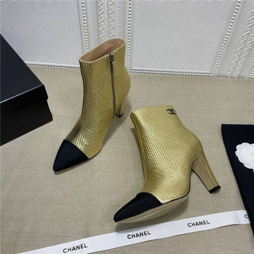 High Quality Luxury Chanel High-Heeled Ankle Boots – Style 14054 alternate view
