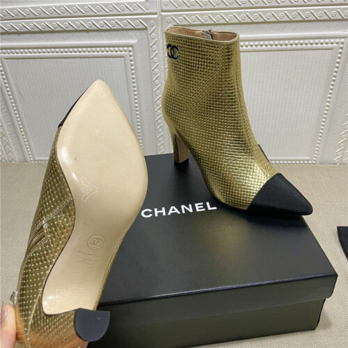 High Quality Luxury Chanel High-Heeled Ankle Boots – Style 14054 product detail