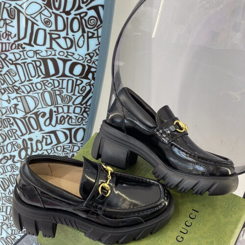 High Quality Luxury Gucci Platform Chunky Heel Loafers – Style 00051 product detail