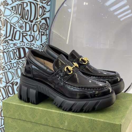 High Quality Luxury Gucci Platform Chunky Heel Loafers – Style 00051 alternate view