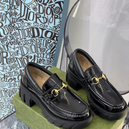 High Quality Luxury Gucci Platform Chunky Heel Loafers – Style 00051