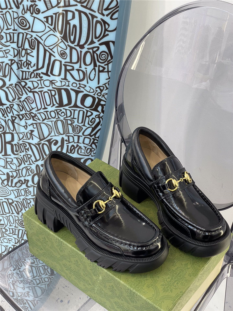 High Quality Luxury Gucci Platform Chunky Heel Loafers – Style 00051