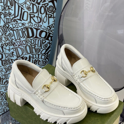 High Quality Luxury Gucci Platform Chunky Heel Loafers