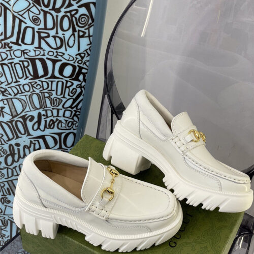High Quality Luxury Gucci Platform Chunky Heel Loafers alternate view