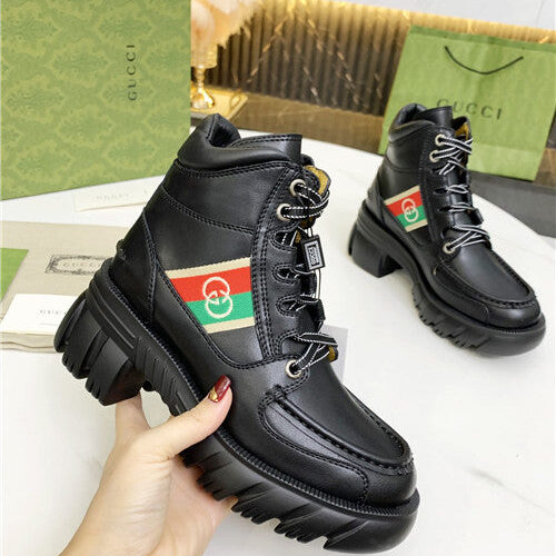 High Quality Luxury Gucci Horsebit Platform Martin Boots – Style 81587 product detail