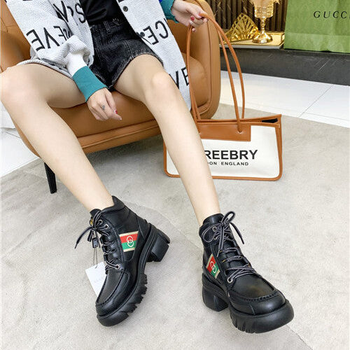 High Quality Luxury Gucci Horsebit Platform Martin Boots – Style 81587 product detail