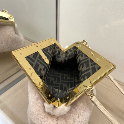 High Quality Luxury Fendi Lamb Wool First Bag product detail