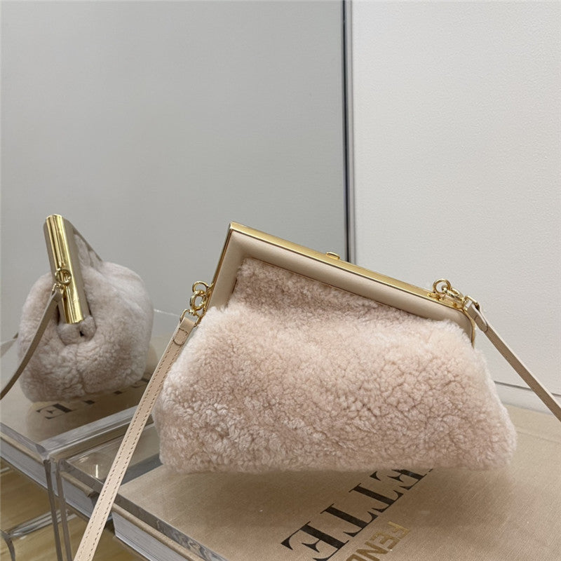 High Quality Luxury Fendi Lamb Wool First Bag product detail
