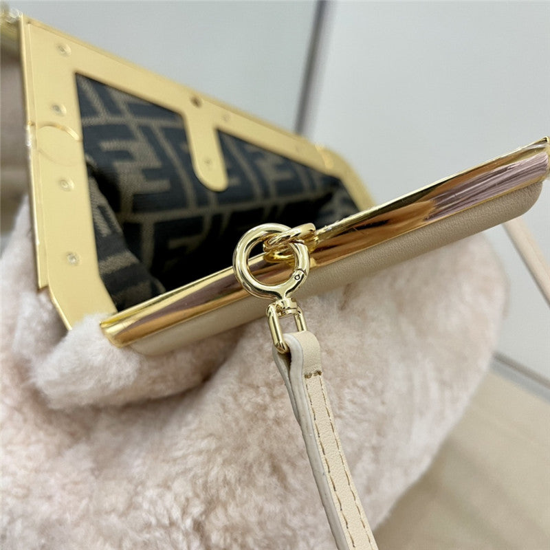 High Quality Luxury Fendi Lamb Wool First Bag product detail