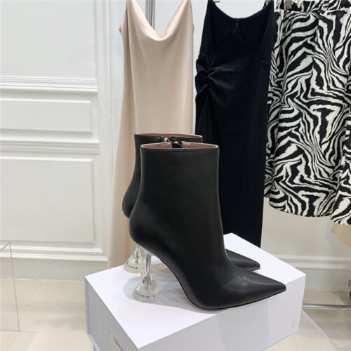 High Quality Luxury Amina Muaddi Short Boots – Style 17219 alternate view