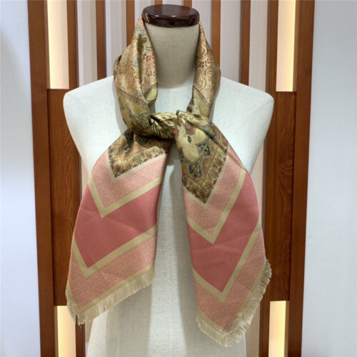High Quality Luxury Dior Patchwork Rosiers Square Scarf