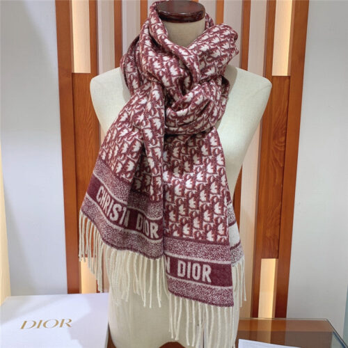 High Quality Luxury Dior Oblique Print Scarfs