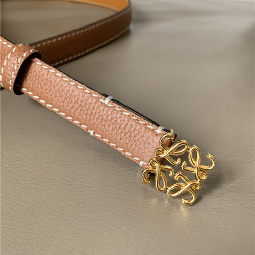 High Quality Luxury Loewe Palladium Metal Anagram Buckle Belt product detail