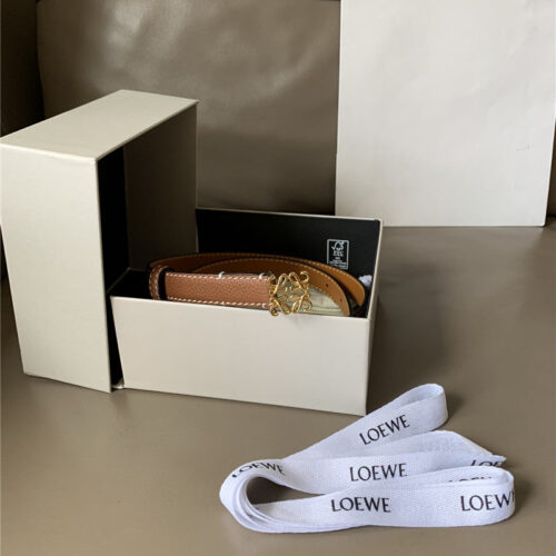 High Quality Luxury Loewe Palladium Metal Anagram Buckle Belt product detail