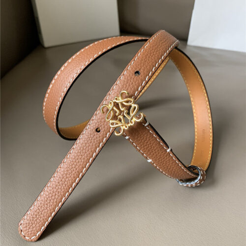 High Quality Luxury Loewe Palladium Metal Anagram Buckle Belt alternate view