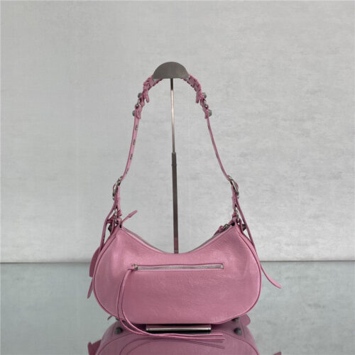 High Quality Luxury Balenciaga Le Cagole Leather Shoulder Bag Pink alternate view