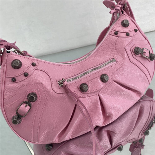 High Quality Luxury Balenciaga Le Cagole Leather Shoulder Bag Pink product detail