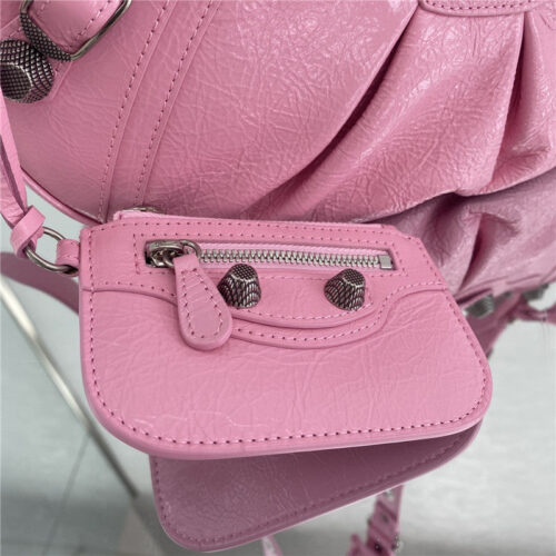 High Quality Luxury Balenciaga Le Cagole Leather Shoulder Bag Pink product detail