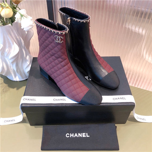 High Quality Luxury Chanel Chunky Heel Ankle Boots – Style 40038 alternate view