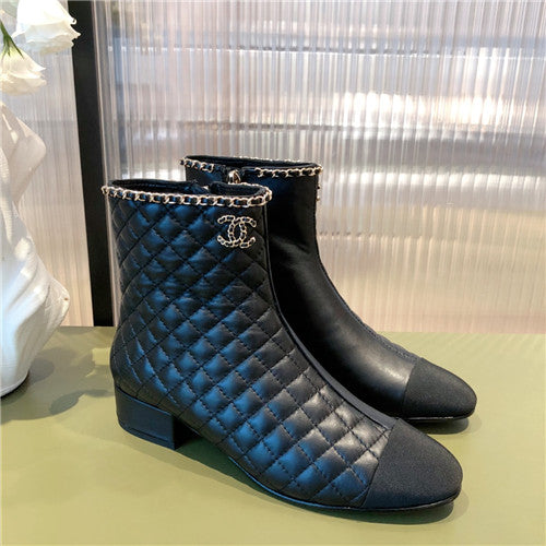 High Quality Luxury Chanel Chunky Heel Ankle Boots – Style 36646