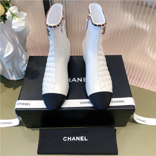 High Quality Luxury Chanel Chunky Heel Ankle Boots – Style 67718 alternate view