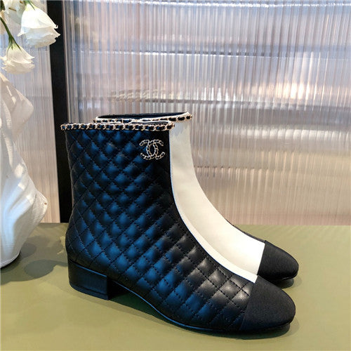 High Quality Luxury Chanel Chunky Heel Ankle Boots – Style 64326