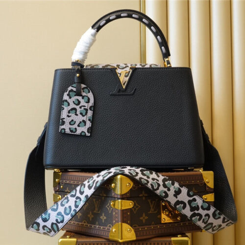 High Quality Luxury Louis Vuitton Capucines Medium Bag Black