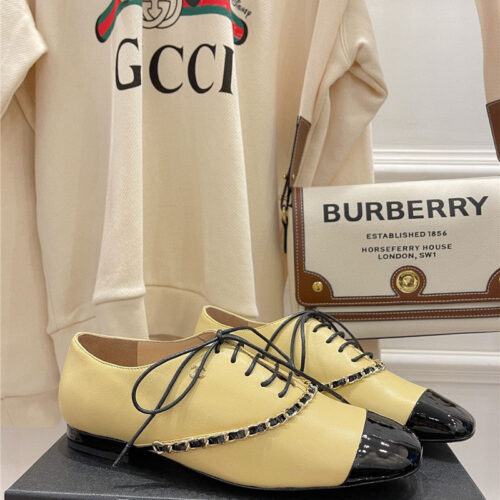 High Quality Luxury Chanel Chain Flat Shoes – Style 54214 product detail