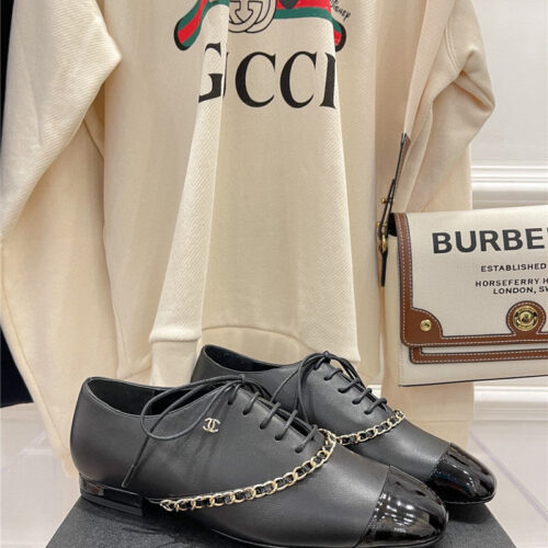 High Quality Luxury Chanel Chain Flat Shoes – Style 50822 product detail