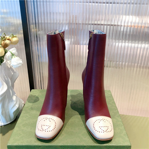 High Quality Luxury Gucci Chunky Heel Ankle Boots – Style 86099 alternate view