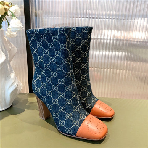 High Quality Luxury Gucci Chunky Heel Ankle Boots – Style 17171
