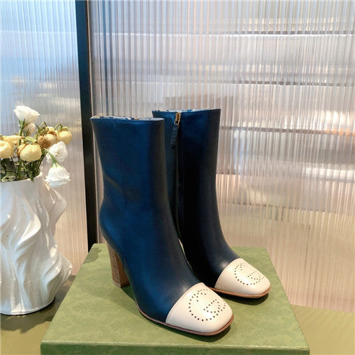 High Quality Luxury Gucci Chunky Heel Ankle Boots alternate view