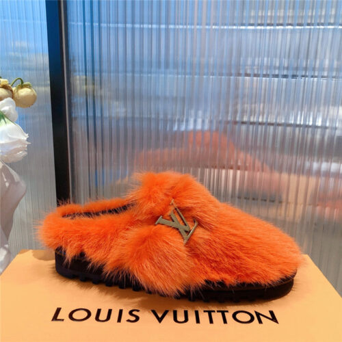 High Quality Luxury Louis Vuitton Mink Fur Slippers product detail