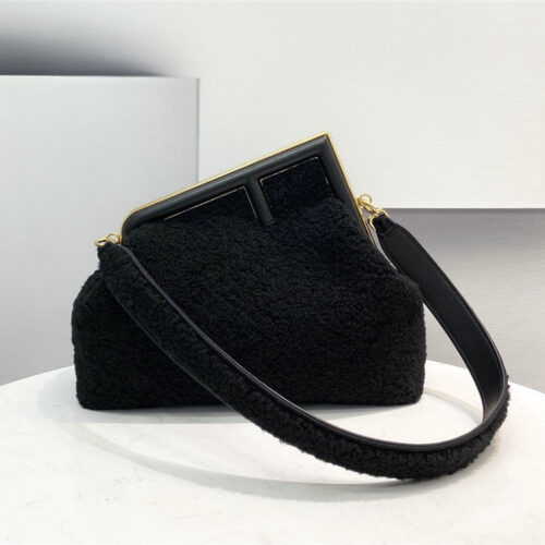 High Quality Luxury Fendi Lamb Wool First Bag – Style 32530
