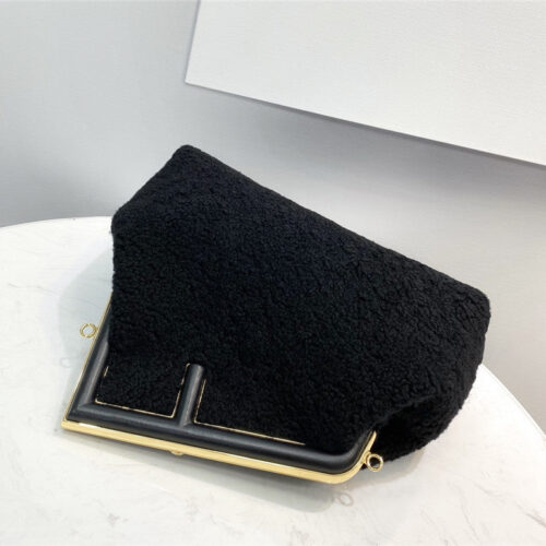 High Quality Luxury Fendi Lamb Wool First Bag – Style 32530 product detail
